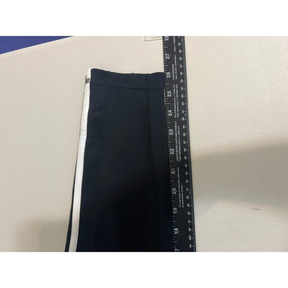 Adidas Sz L Black White Triple Stripe Leggings Aeroready - Picture 8 of 8
